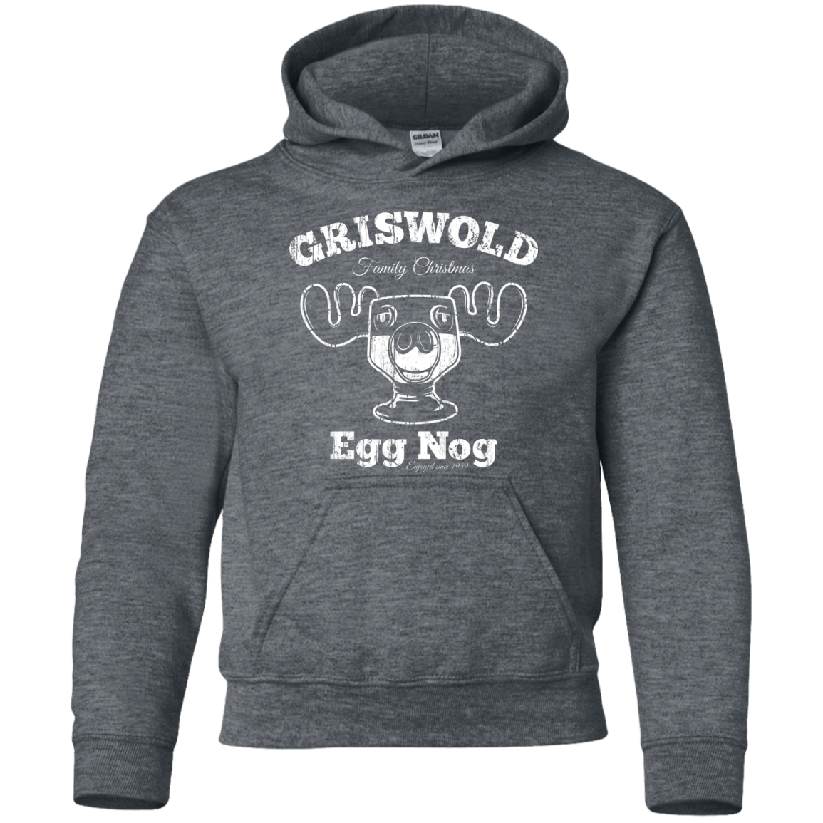 Sweatshirts Dark Heather / YS Griswold Christmas Egg Nog Youth Hoodie