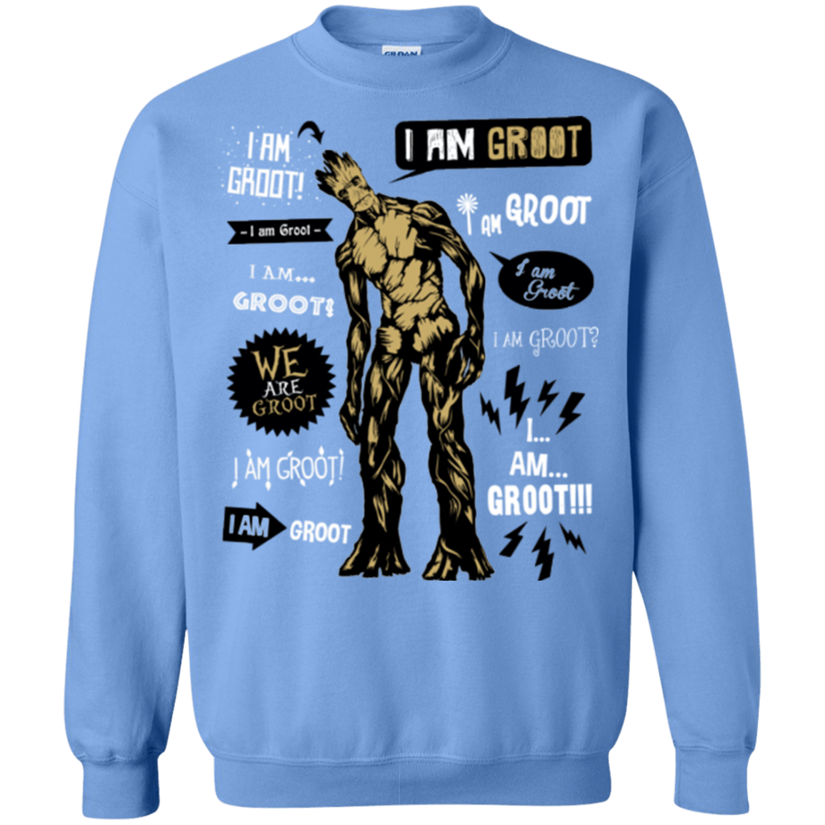 Sweatshirts Carolina Blue / Small Groot Famous Quotes Crewneck Sweatshirt