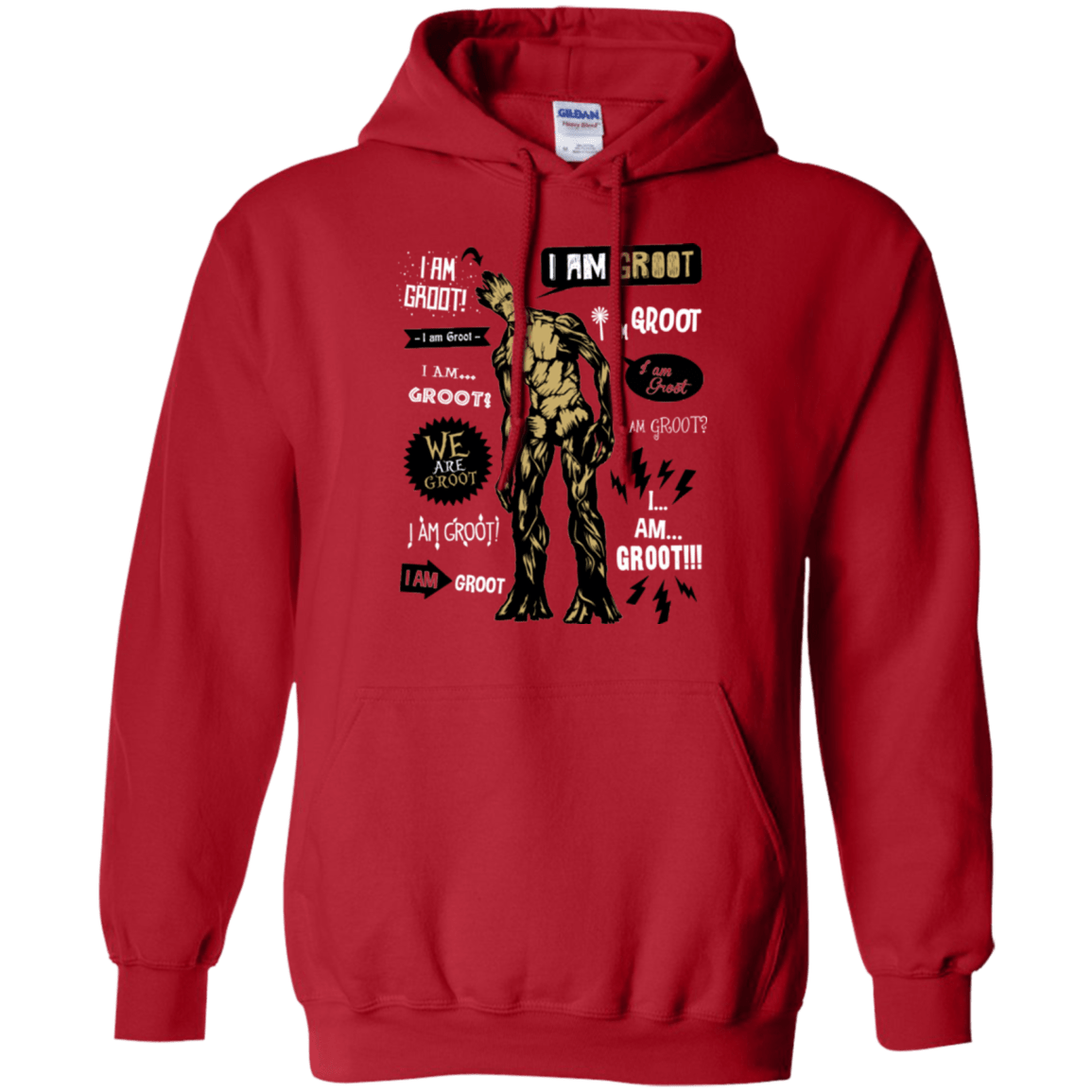 Sweatshirts Red / Small Groot Famous Quotes Pullover Hoodie