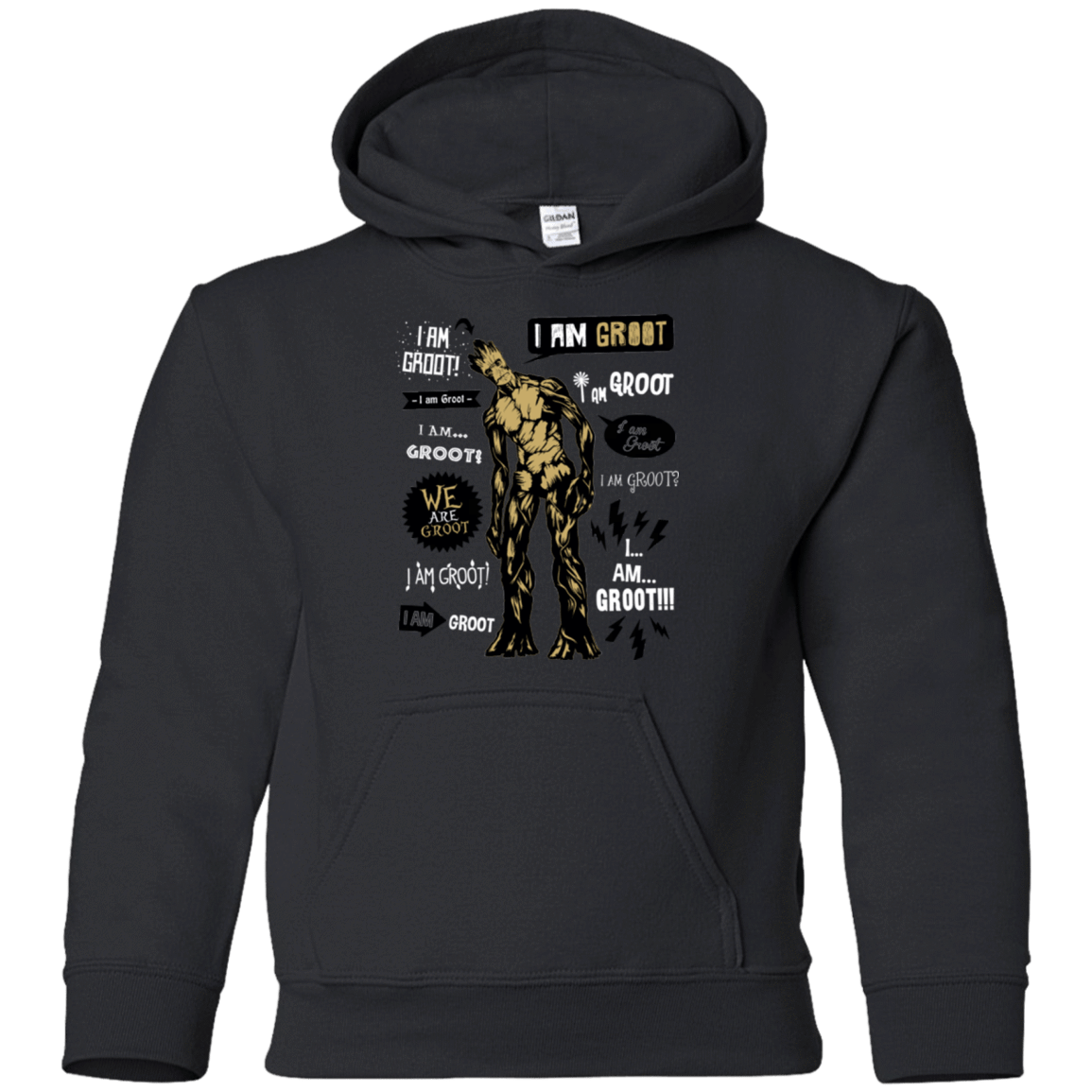 Sweatshirts Black / YS Groot Famous Quotes Youth Hoodie