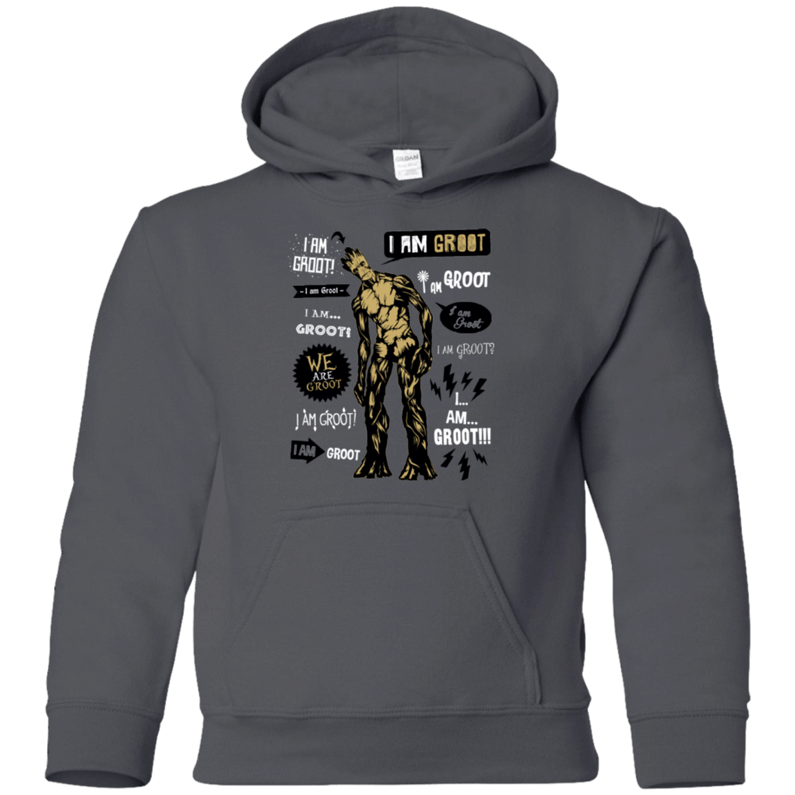 Sweatshirts Charcoal / YS Groot Famous Quotes Youth Hoodie