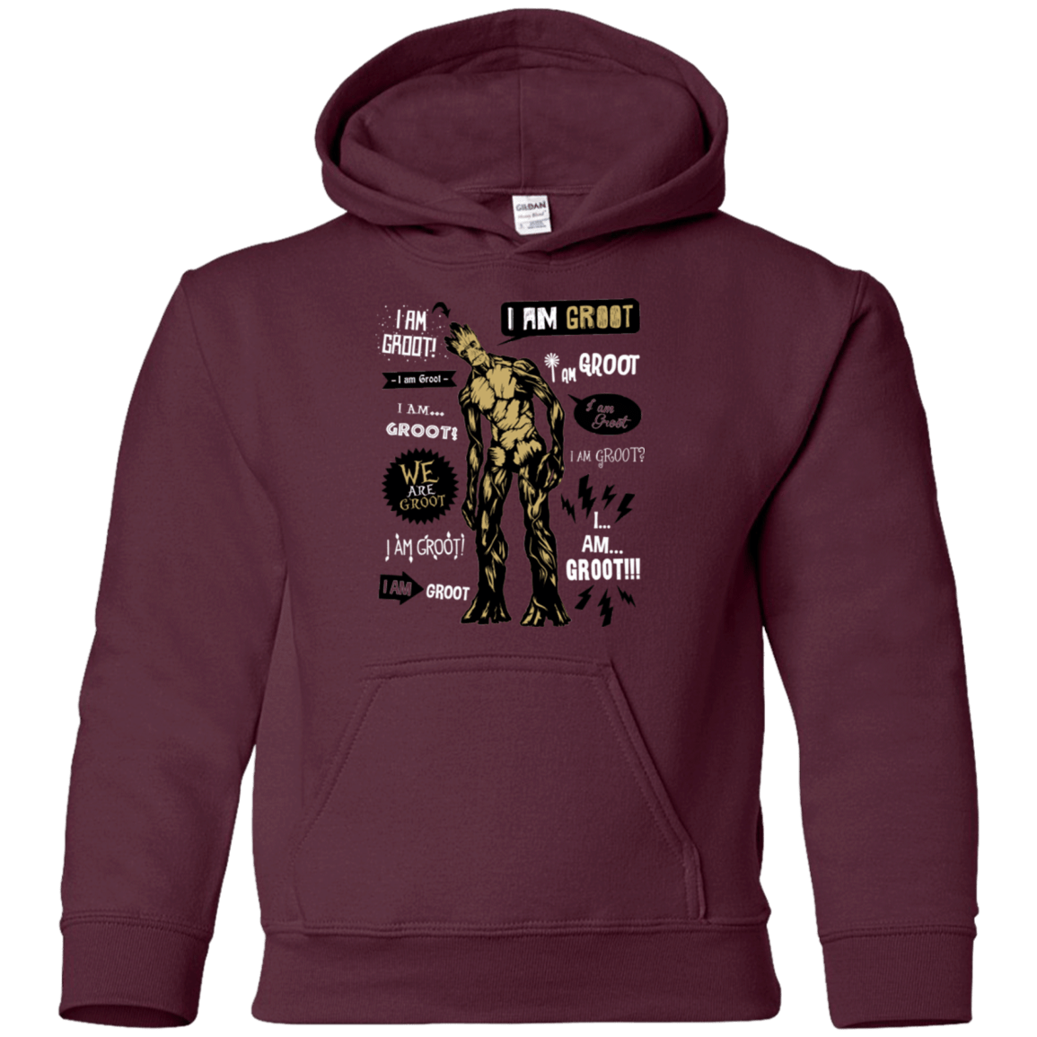 Sweatshirts Maroon / YS Groot Famous Quotes Youth Hoodie