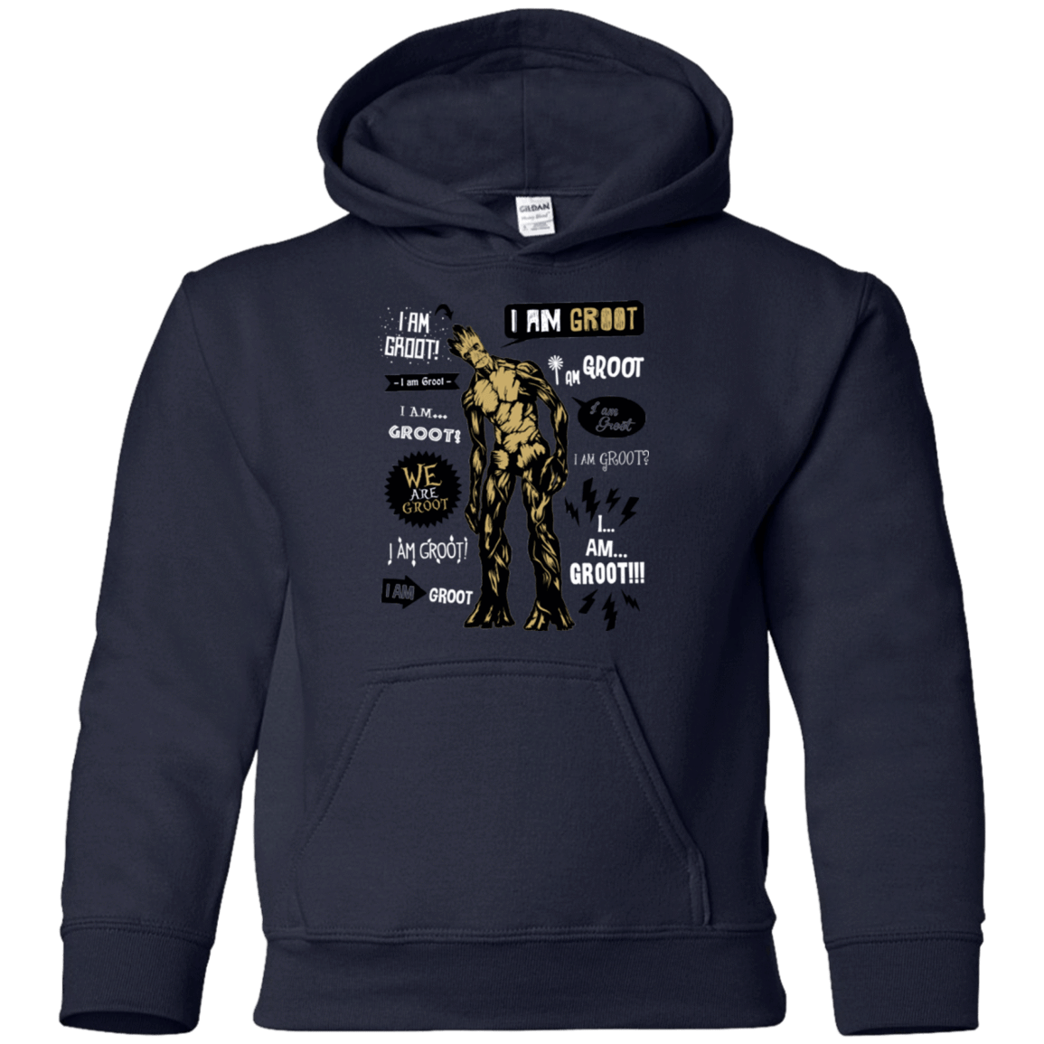 Sweatshirts Navy / YS Groot Famous Quotes Youth Hoodie