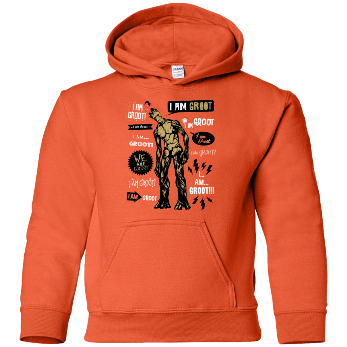 Sweatshirts Orange / YS Groot Famous Quotes Youth Hoodie