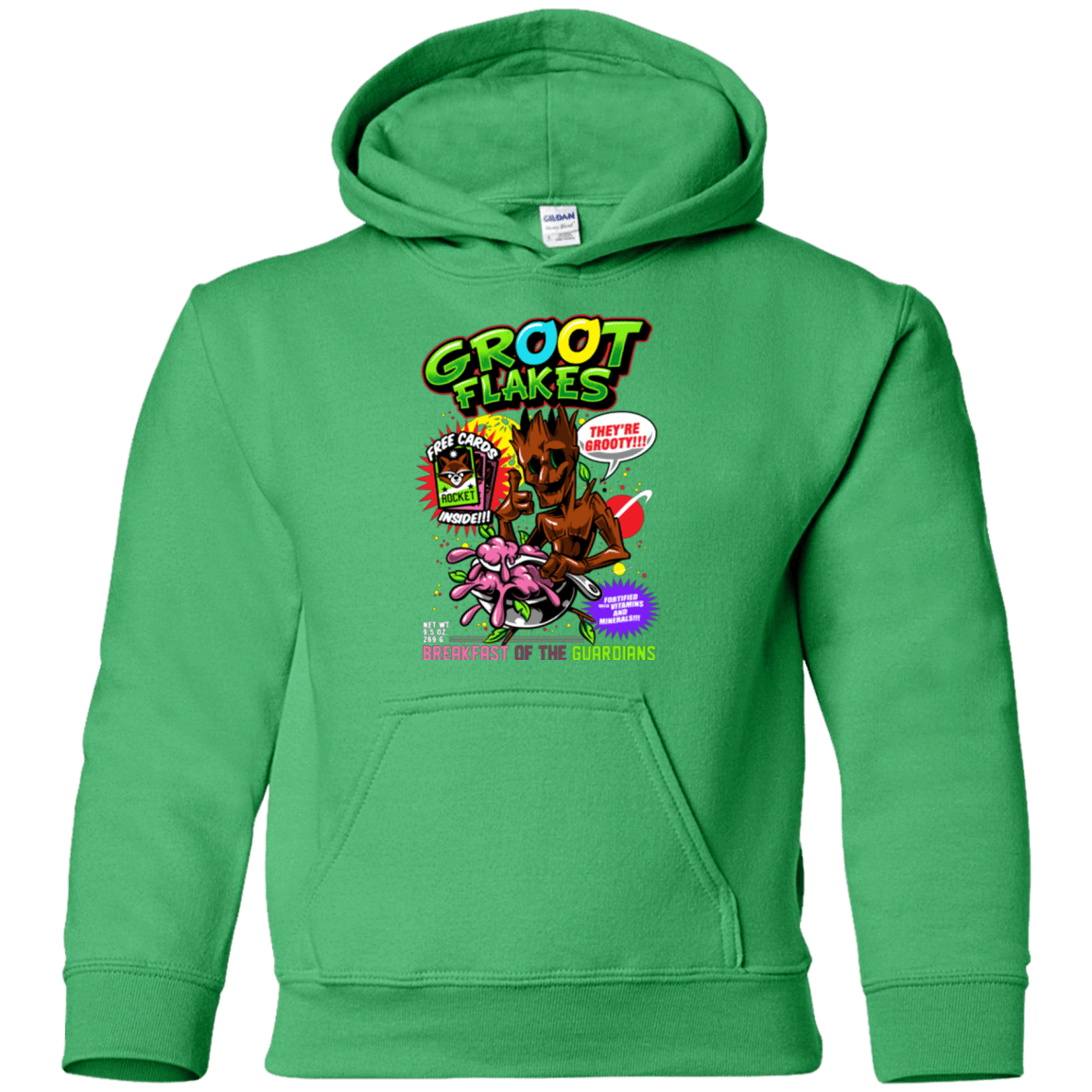 Sweatshirts Irish Green / YS Groot Flakes Youth Hoodie