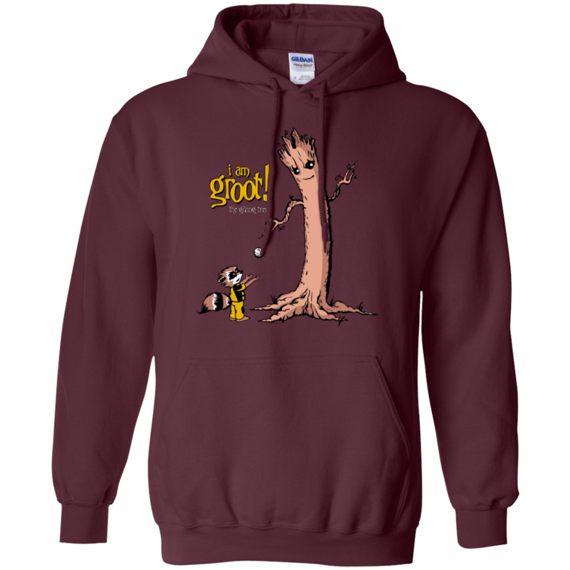 Sweatshirts Maroon / Small Groot Is Giving Pullover Hoodie
