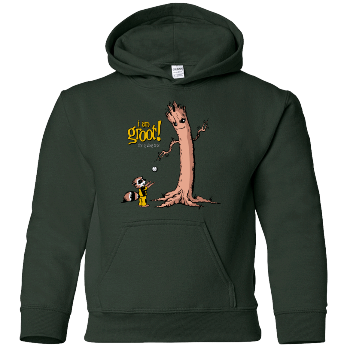 Sweatshirts Forest Green / YS Groot Is Giving Youth Hoodie