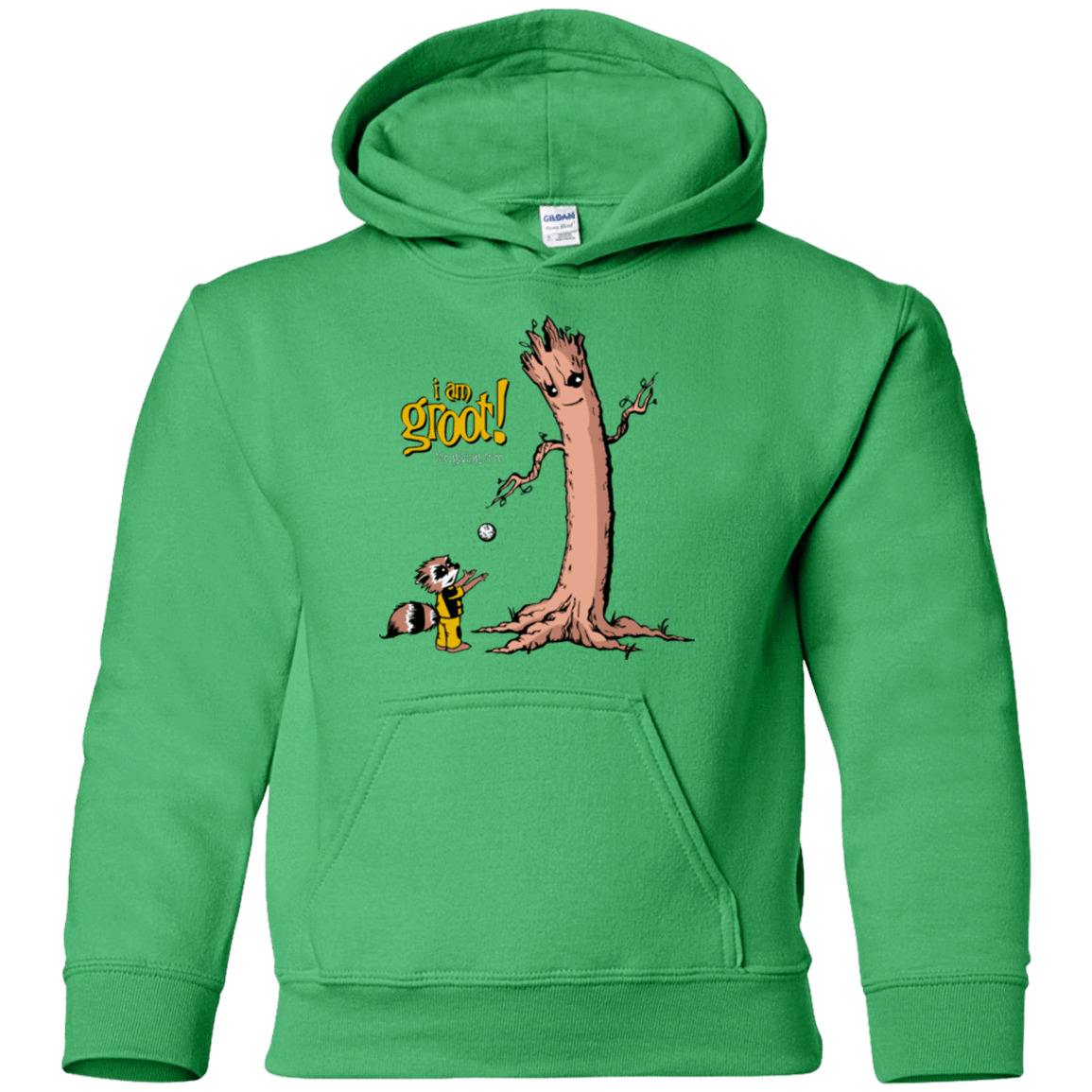 Sweatshirts Irish Green / YS Groot Is Giving Youth Hoodie