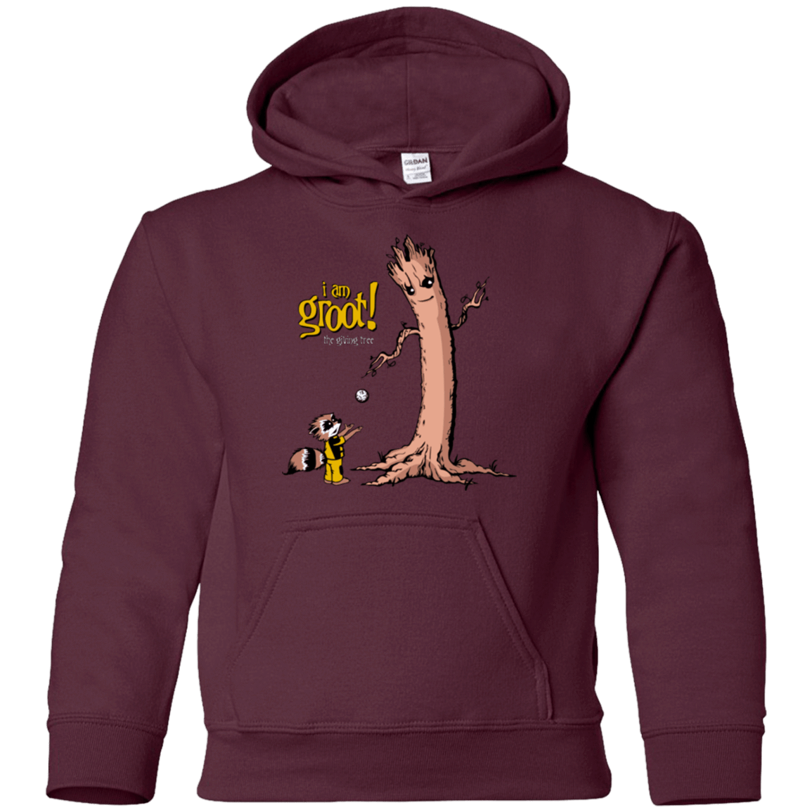 Sweatshirts Maroon / YS Groot Is Giving Youth Hoodie