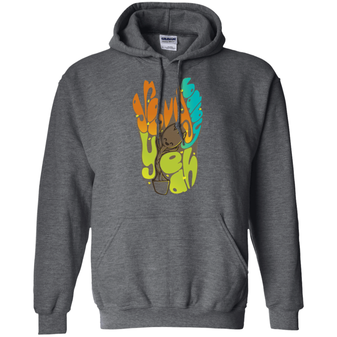 Sweatshirts Dark Heather / Small Groovy Baby Pullover Hoodie