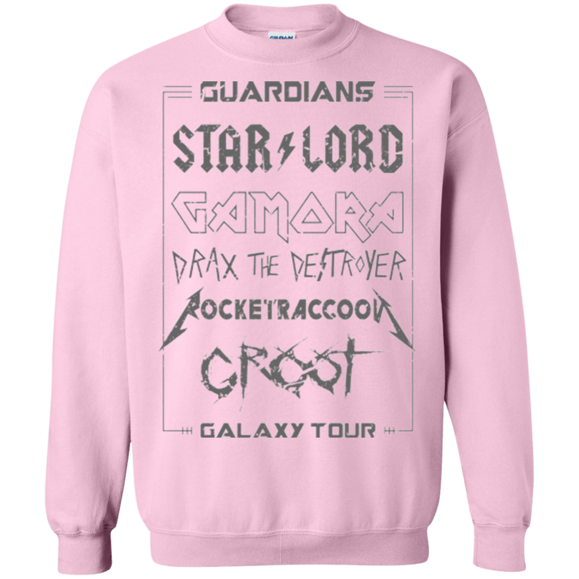 Sweatshirts Light Pink / Small Guardians Galaxy Tour Grunge Crewneck Sweatshirt