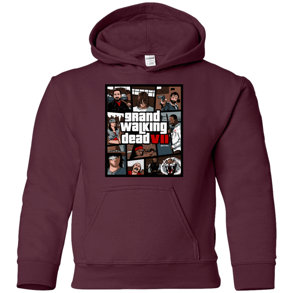 Sweatshirts Maroon / YS GWD7 Youth Hoodie