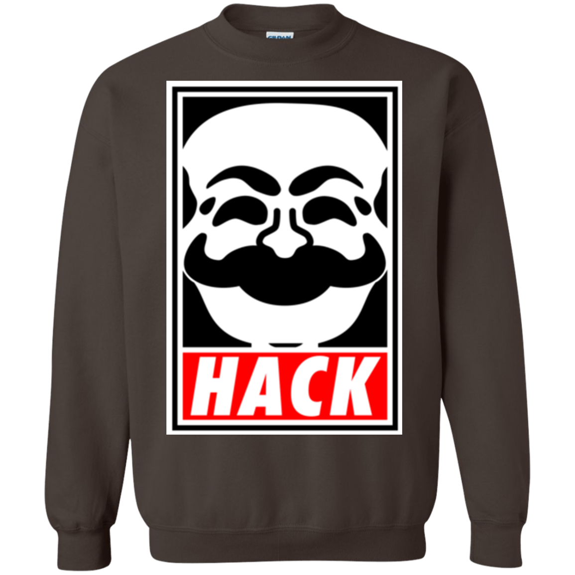 Sweatshirts Dark Chocolate / Small Hack society Crewneck Sweatshirt