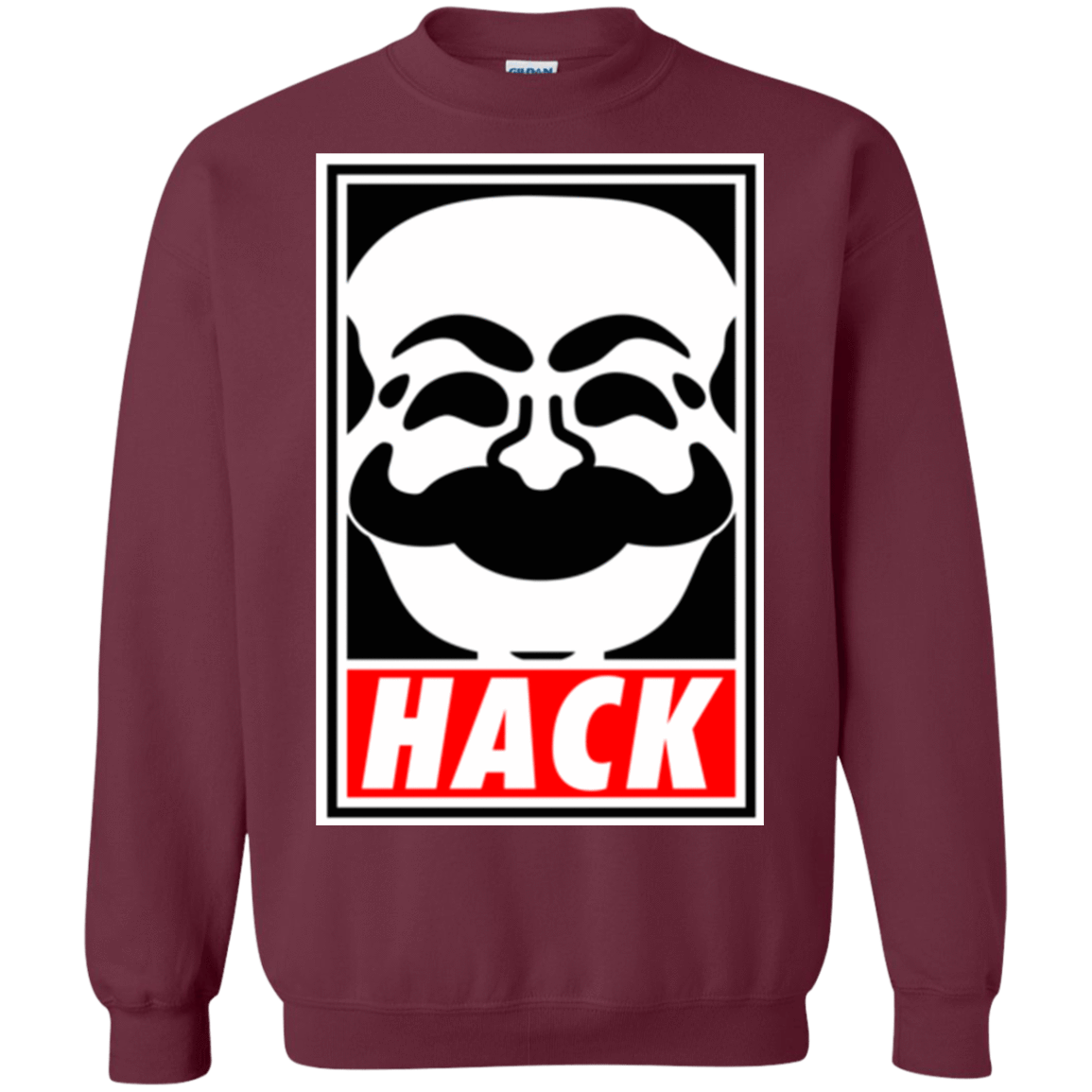 Sweatshirts Maroon / Small Hack society Crewneck Sweatshirt