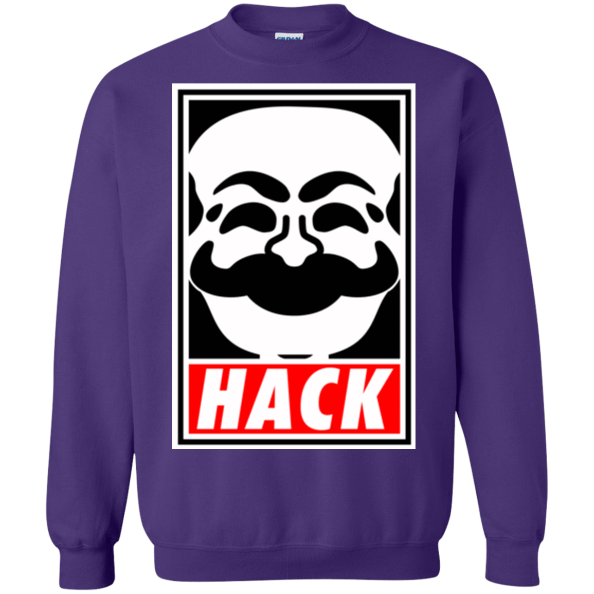 Sweatshirts Purple / Small Hack society Crewneck Sweatshirt