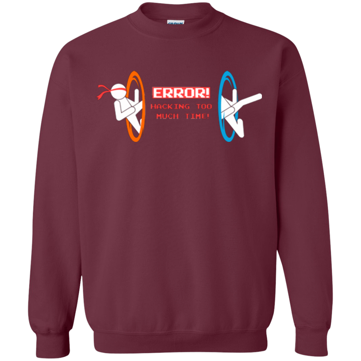 Sweatshirts Maroon / Small Hacking Error Crewneck Sweatshirt