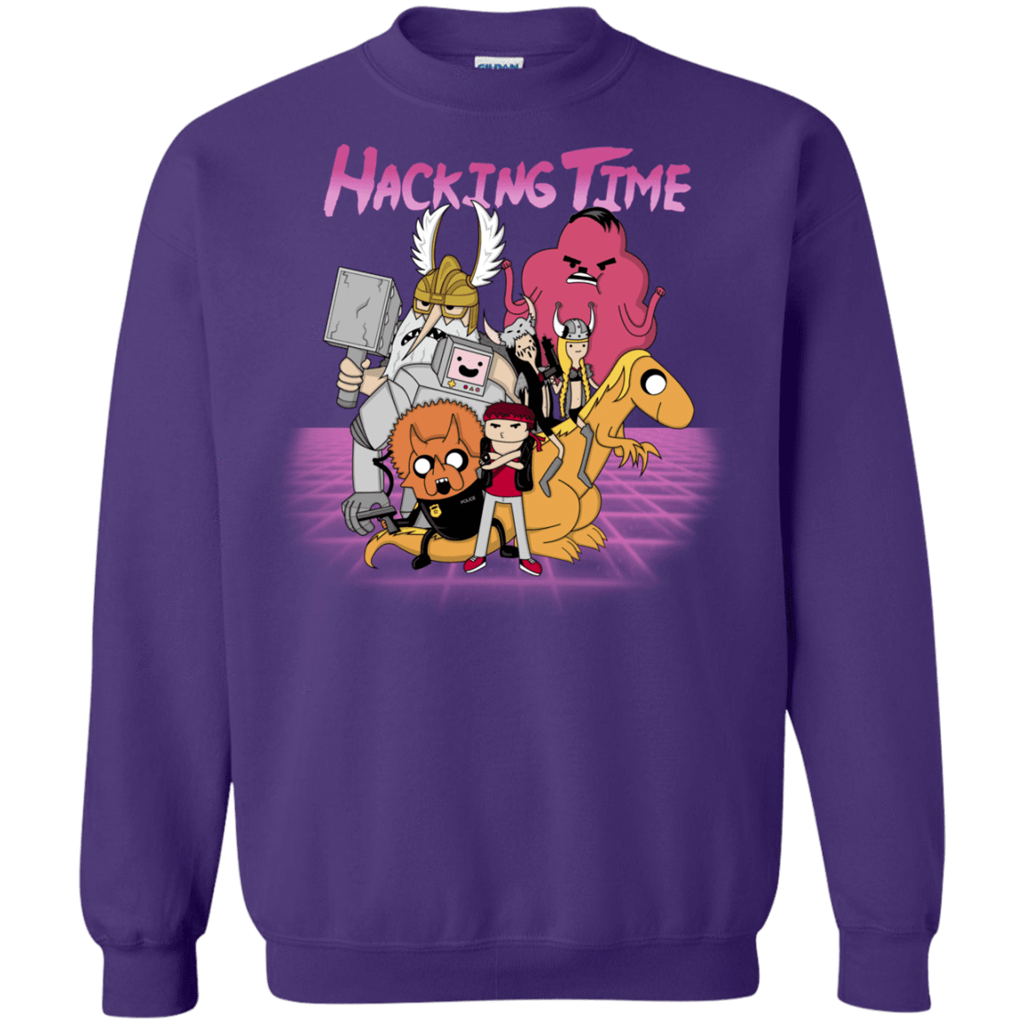 Sweatshirts Purple / S HACKING TIME Crewneck Sweatshirt