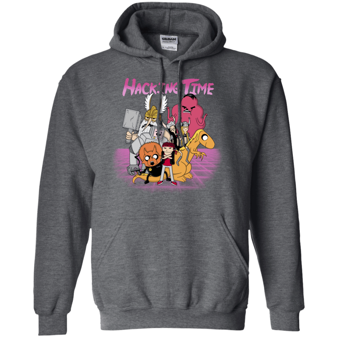 Sweatshirts Dark Heather / S HACKING TIME Pullover Hoodie