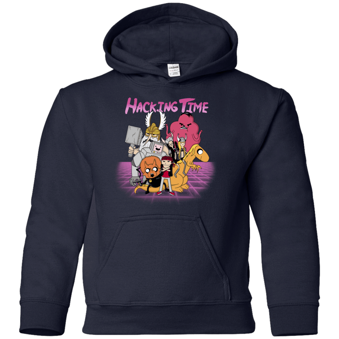 Sweatshirts Navy / YS HACKING TIME Youth Hoodie