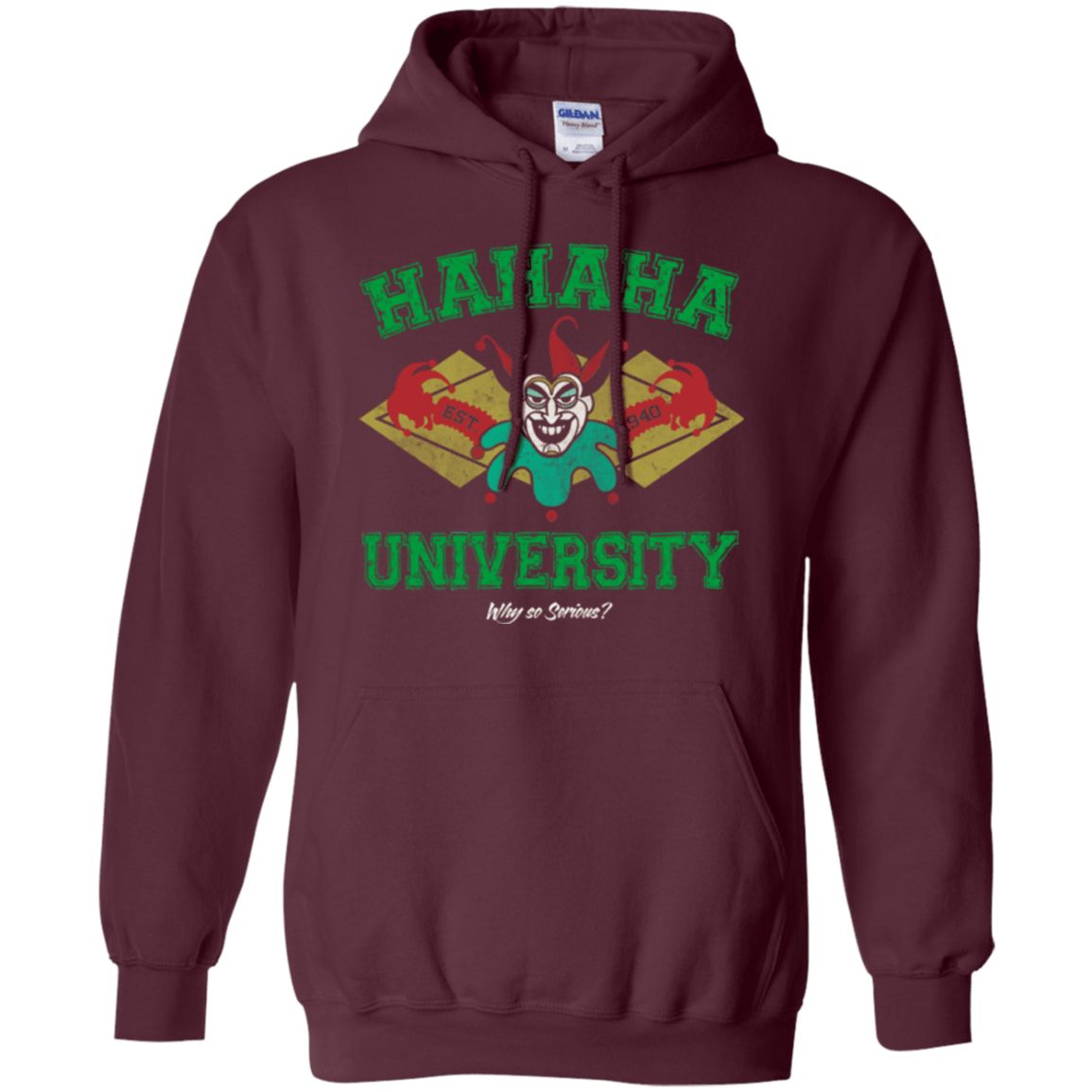 Sweatshirts Maroon / Small Hahaha University Pullover Hoodie