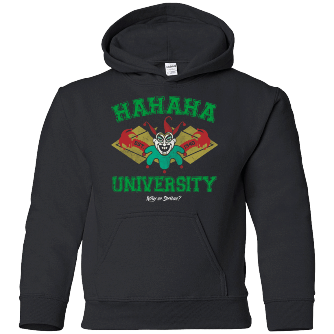 Sweatshirts Black / YS Hahaha University Youth Hoodie