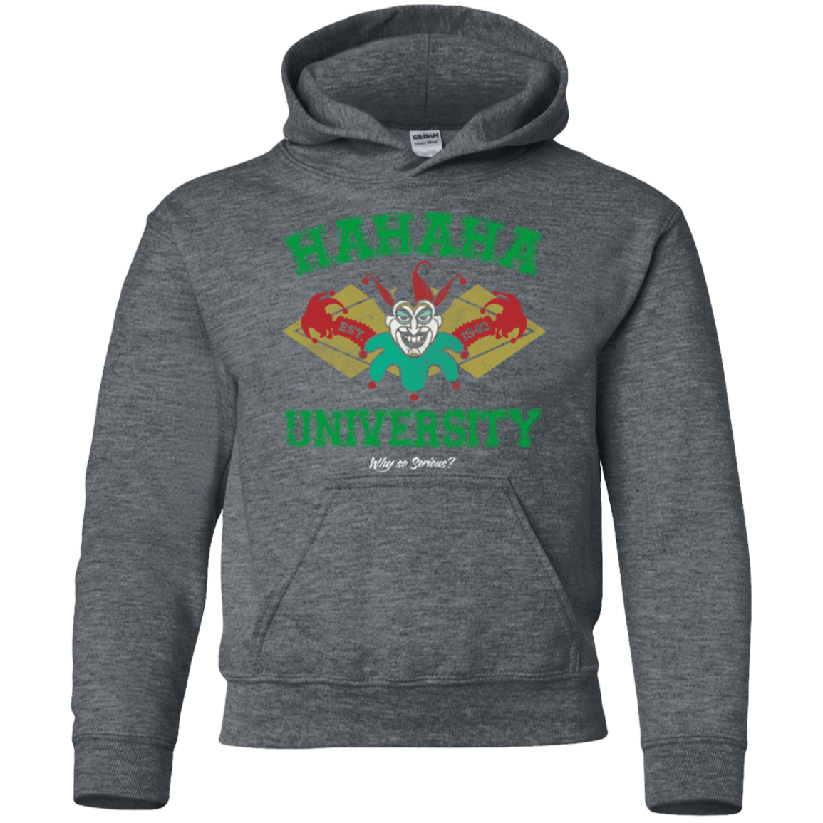 Sweatshirts Dark Heather / YS Hahaha University Youth Hoodie