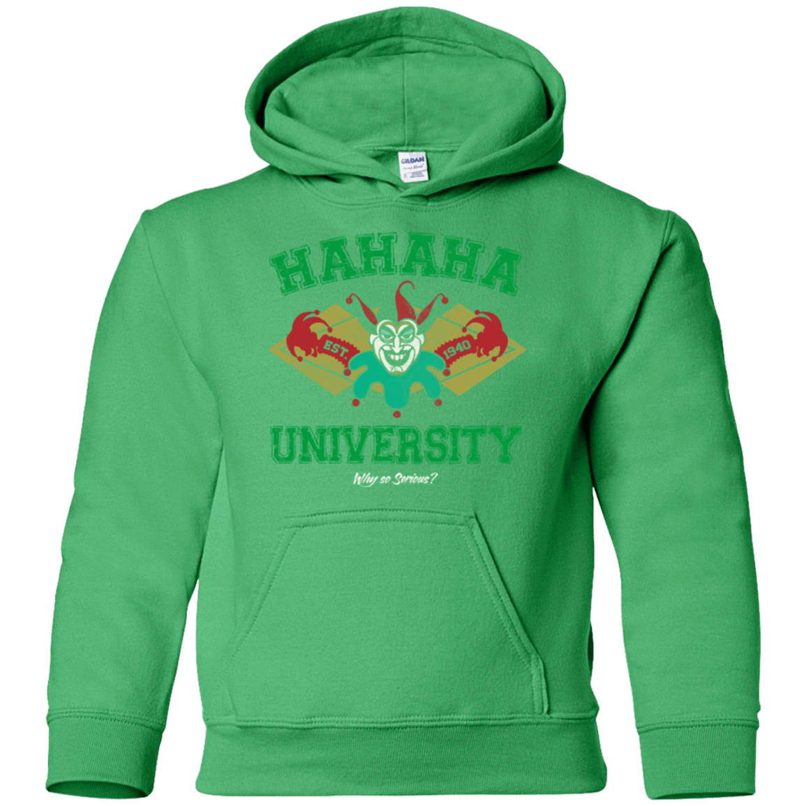 Sweatshirts Irish Green / YS Hahaha University Youth Hoodie