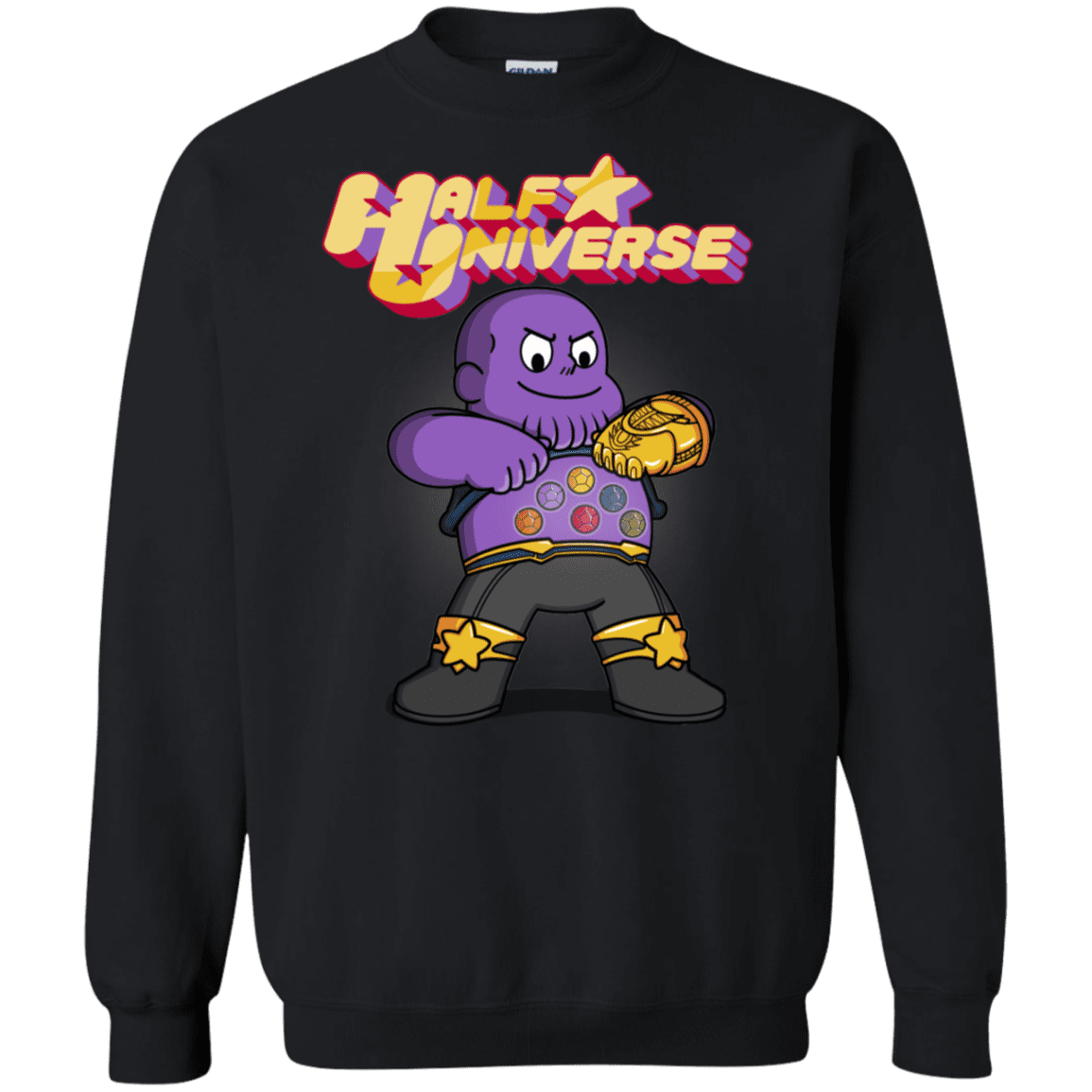 Sweatshirts Black / S Half Universe Crewneck Sweatshirt