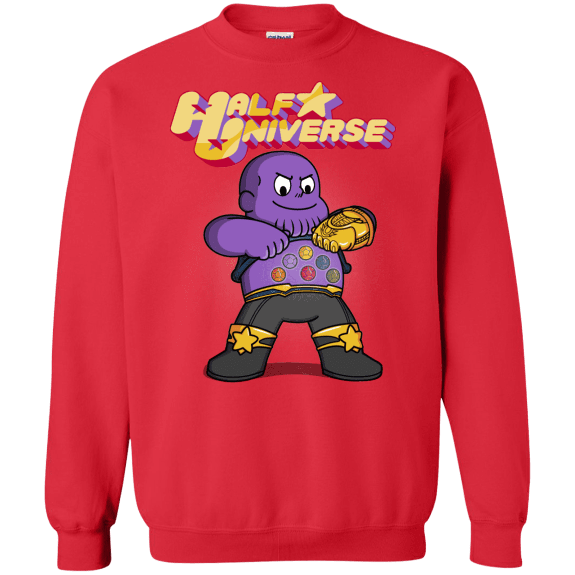 Sweatshirts Red / S Half Universe Crewneck Sweatshirt