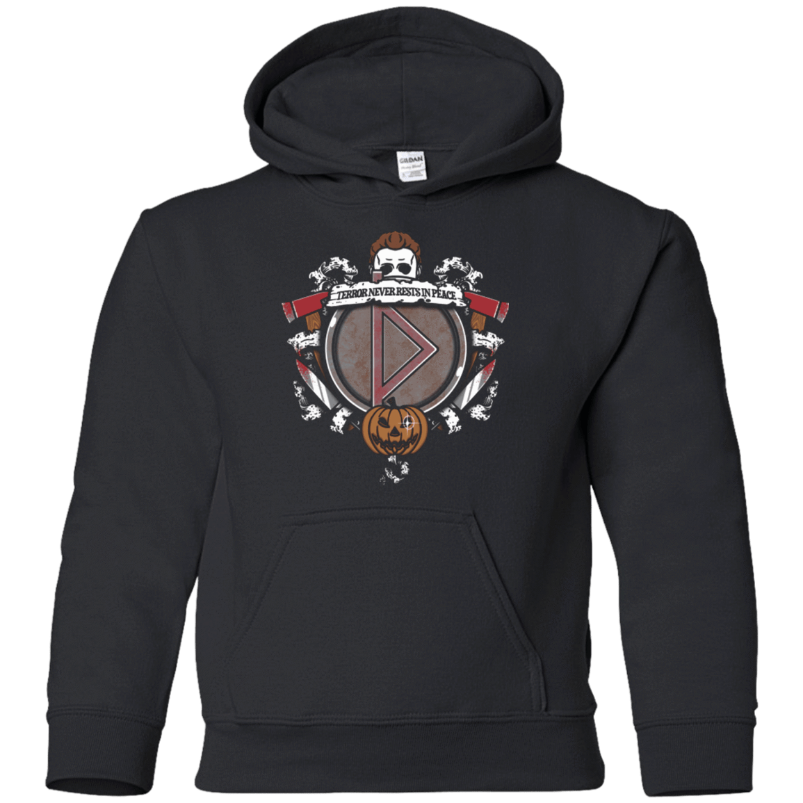 Sweatshirts Black / YS Halloween Crest Youth Hoodie