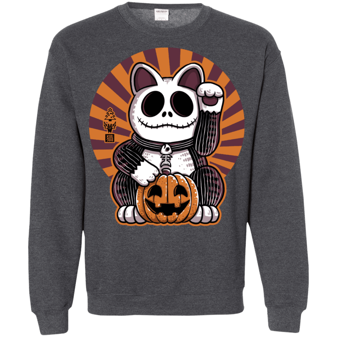 Sweatshirts Dark Heather / S Halloween Neko Crewneck Sweatshirt