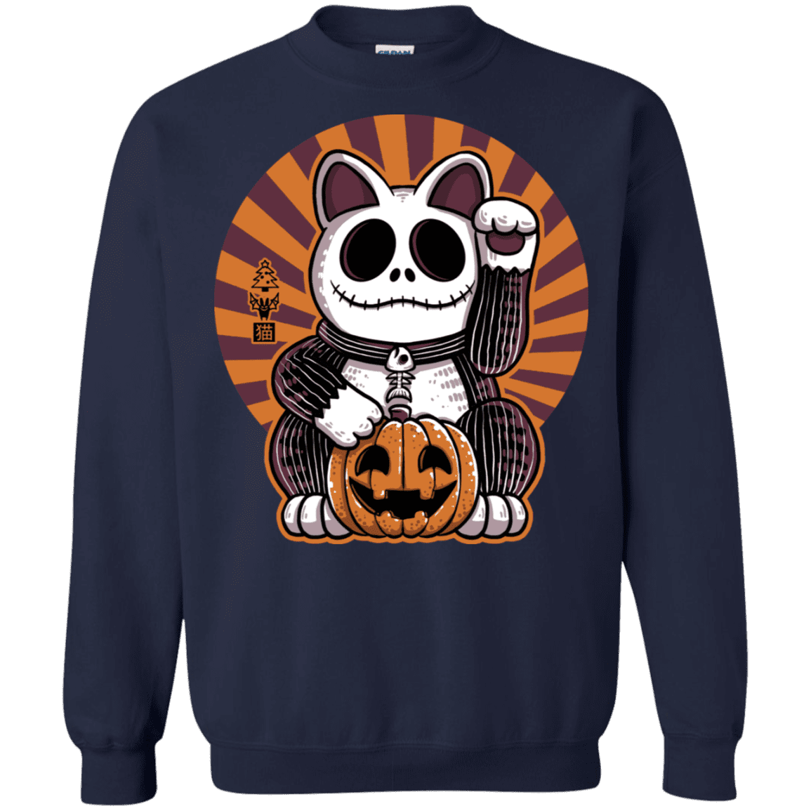 Sweatshirts Navy / S Halloween Neko Crewneck Sweatshirt