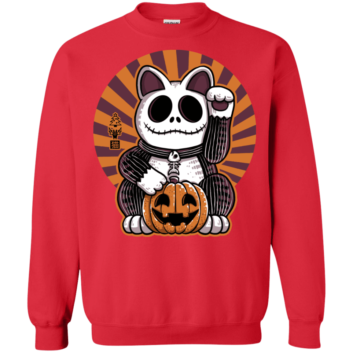 Sweatshirts Red / S Halloween Neko Crewneck Sweatshirt