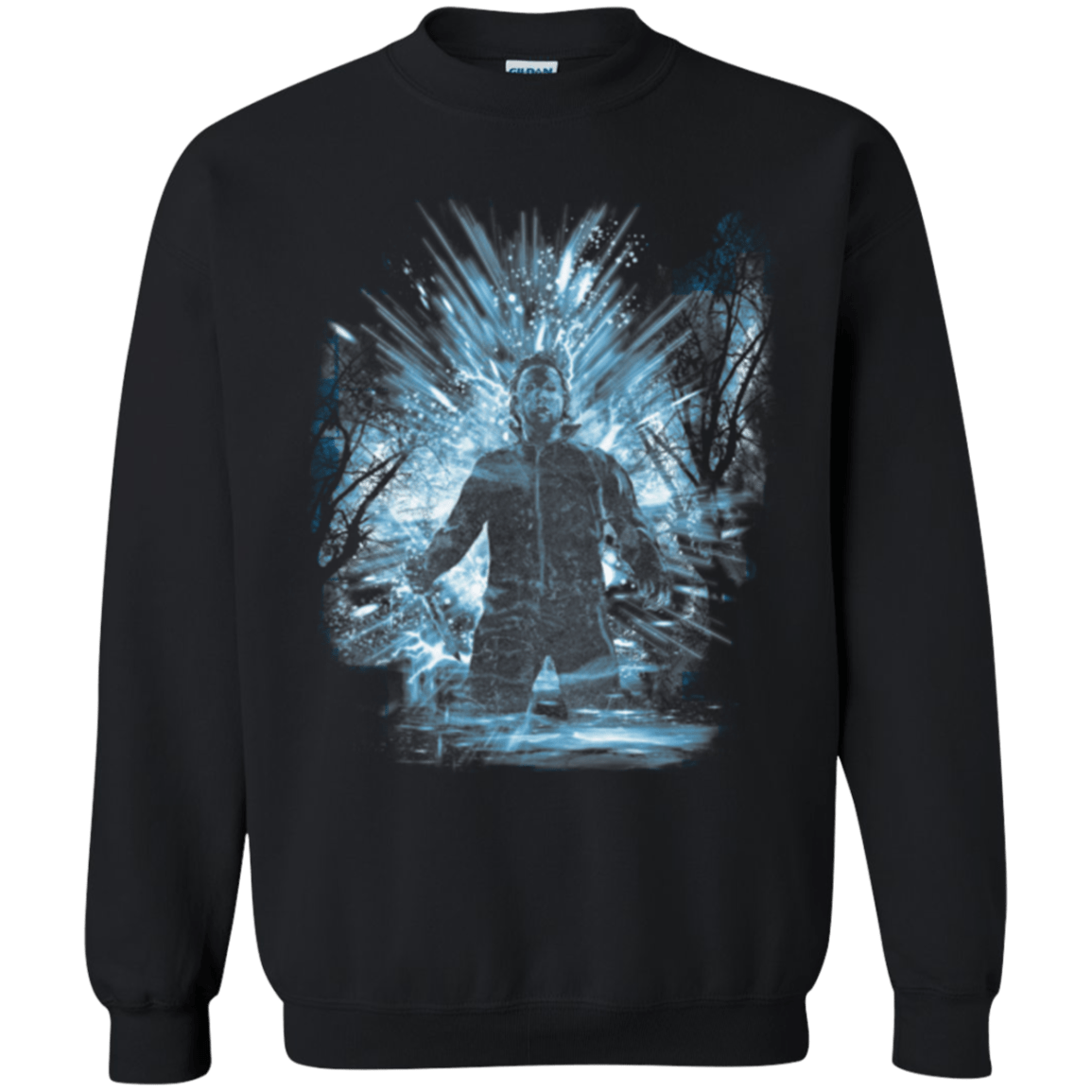 Sweatshirts Black / Small Halloween Storm Blue Crewneck Sweatshirt