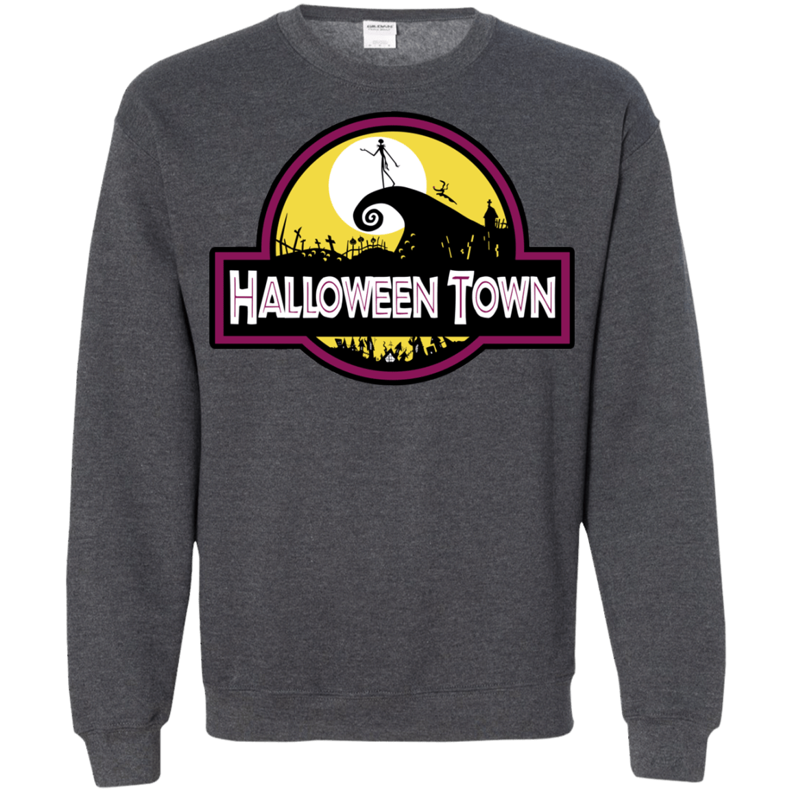 Sweatshirts Dark Heather / S Halloween Town Crewneck Sweatshirt