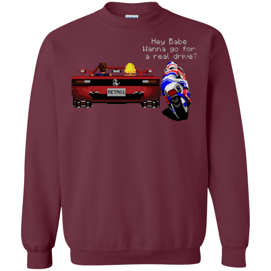 Sweatshirts Maroon / Small Hang On to Outrun Crewneck Sweatshirt