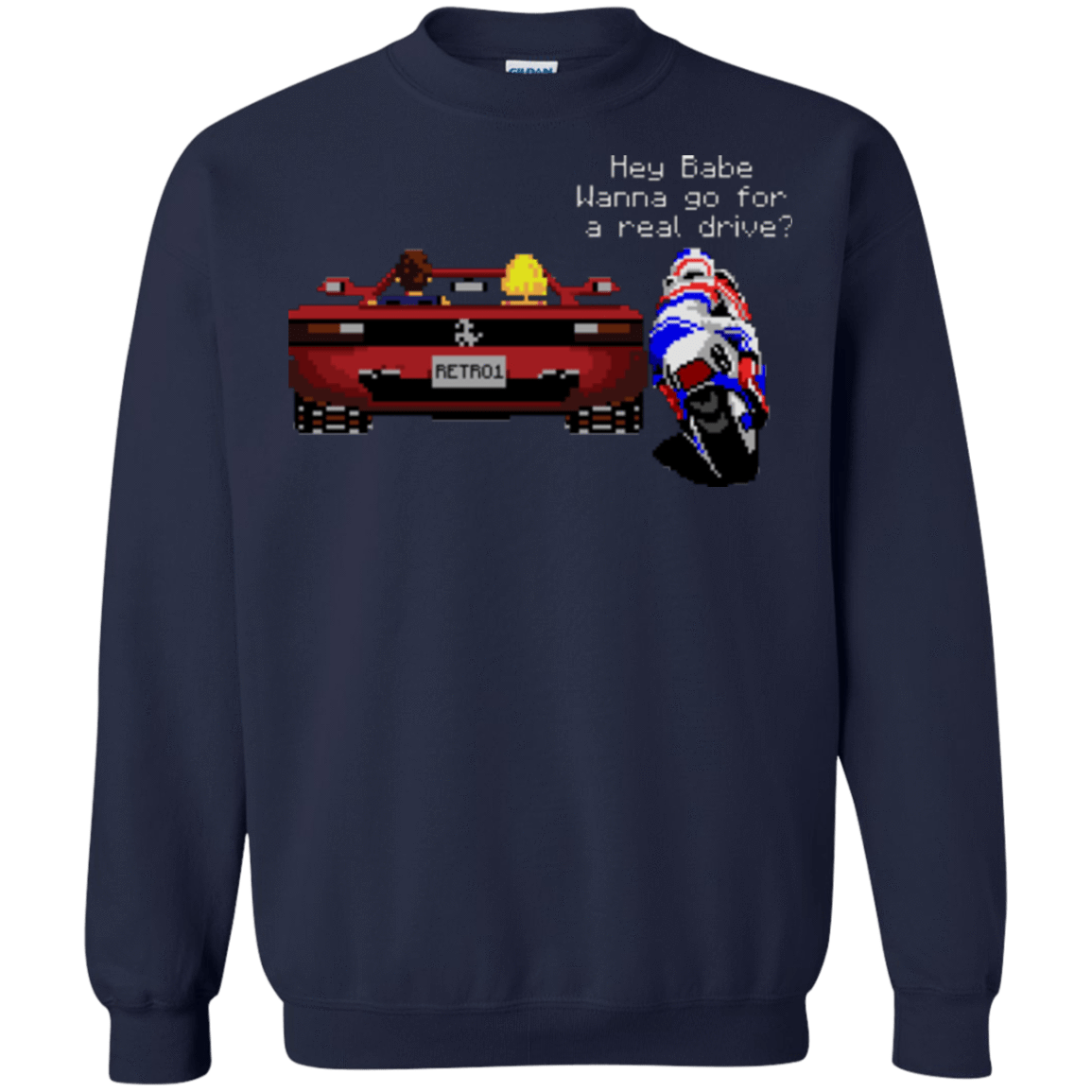 Sweatshirts Navy / Small Hang On to Outrun Crewneck Sweatshirt