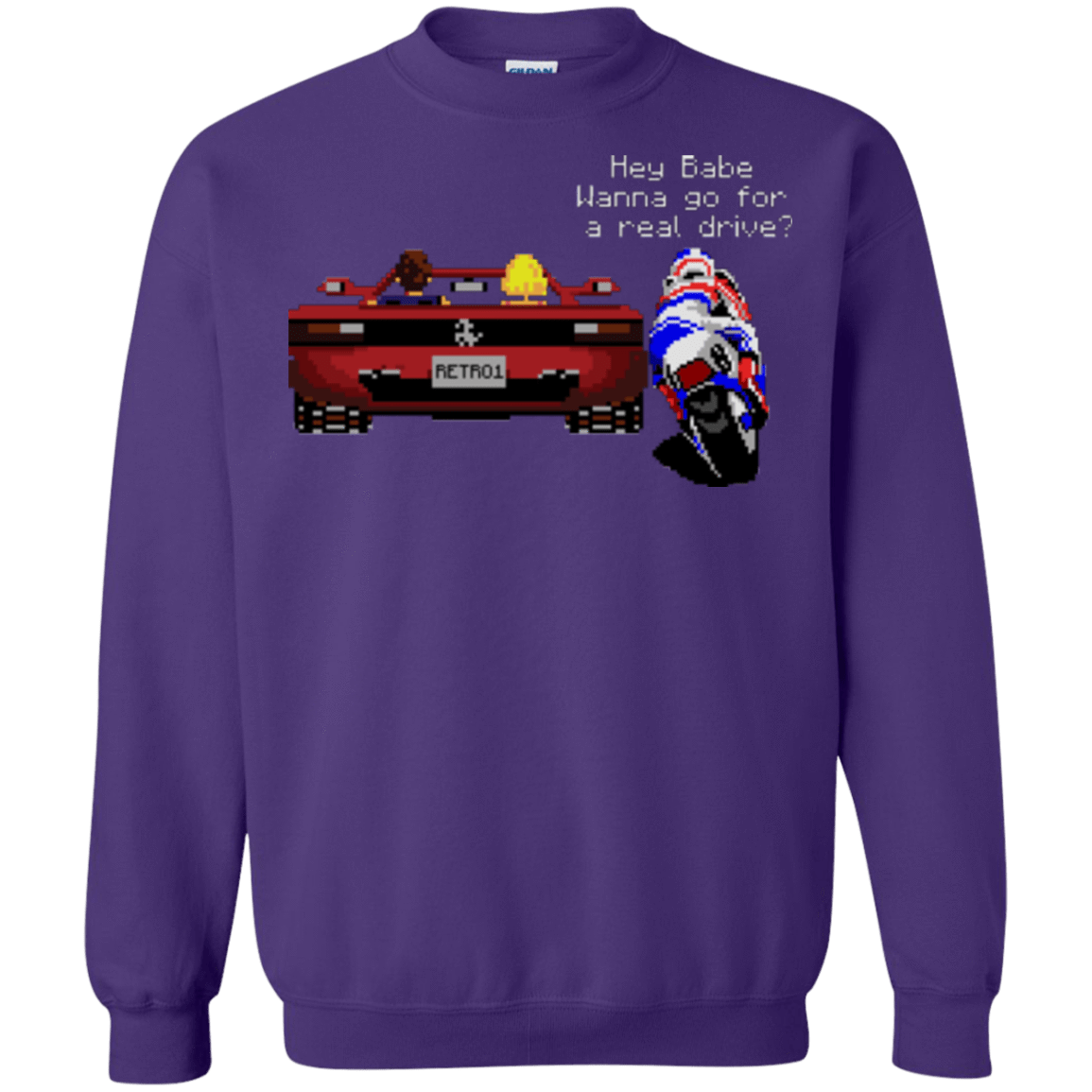 Sweatshirts Purple / Small Hang On to Outrun Crewneck Sweatshirt