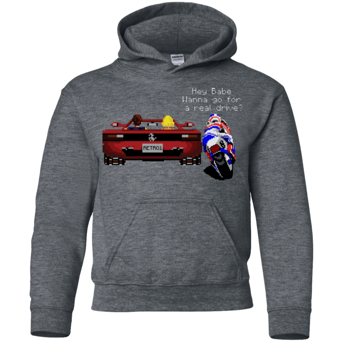 Sweatshirts Dark Heather / YS Hang On to Outrun Youth Hoodie