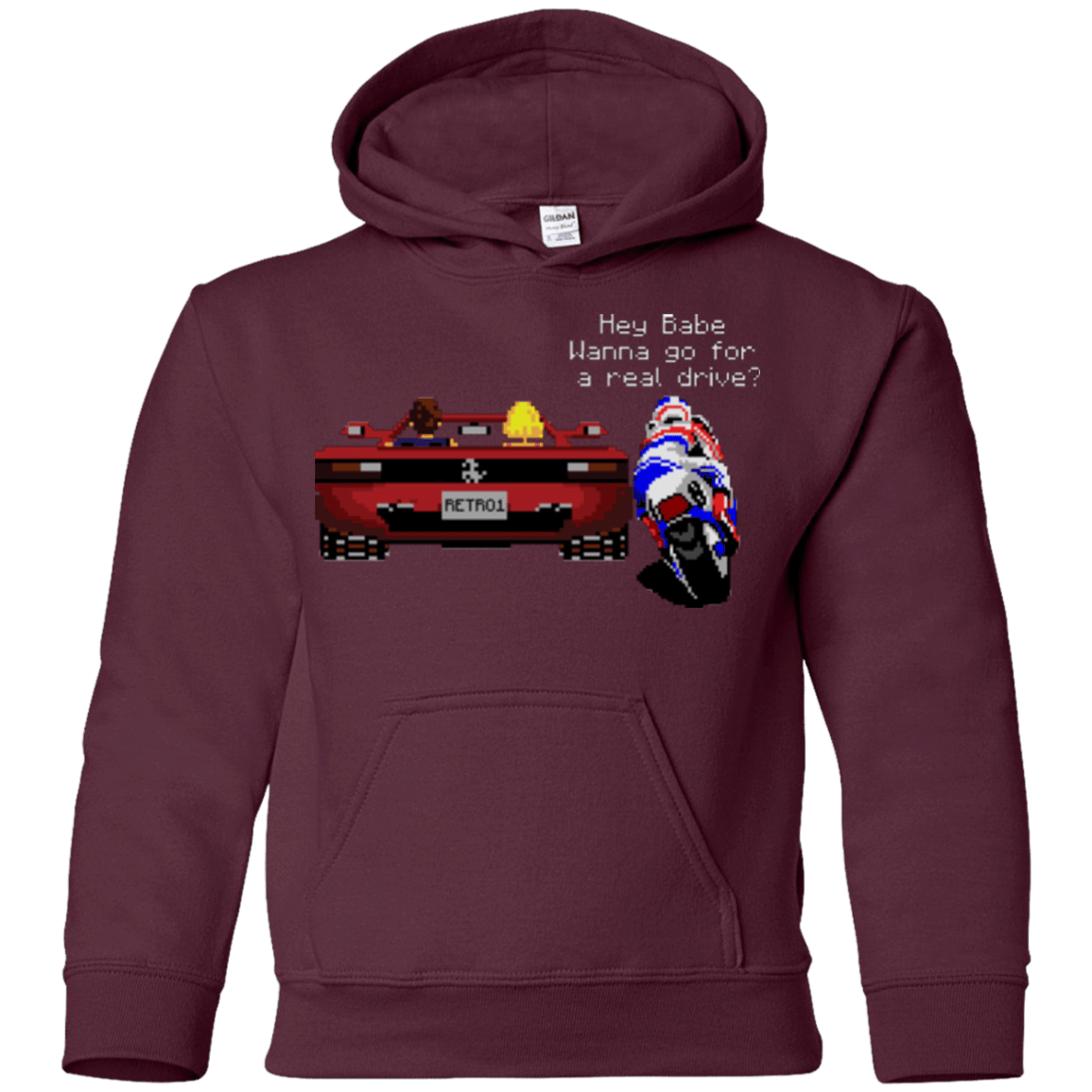 Sweatshirts Maroon / YS Hang On to Outrun Youth Hoodie