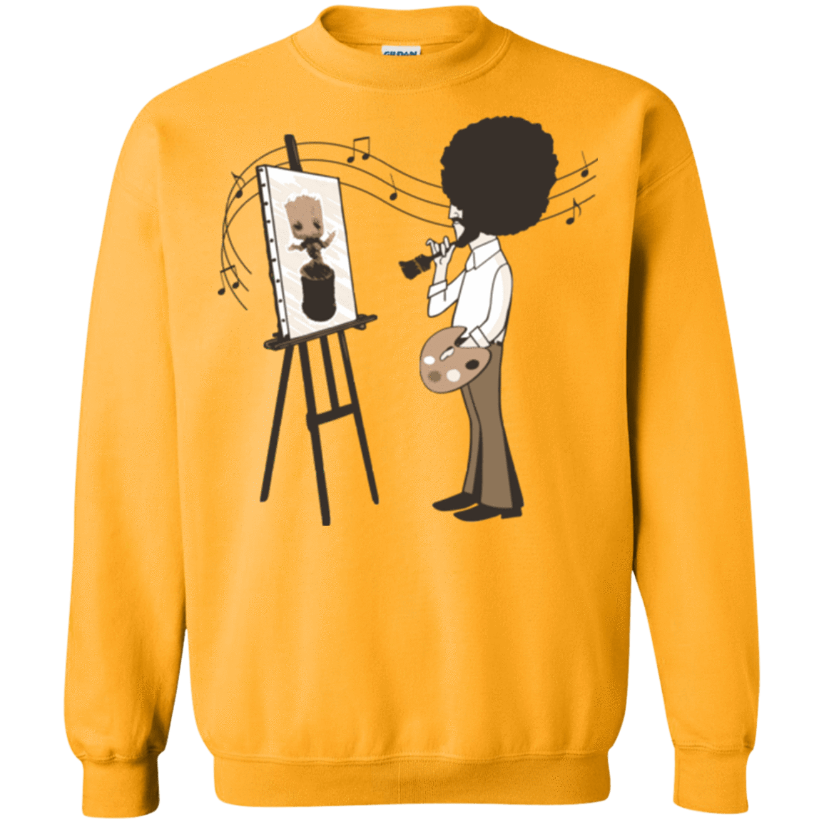 Sweatshirts Gold / Small Happy Little Tree Crewneck Sweatshirt