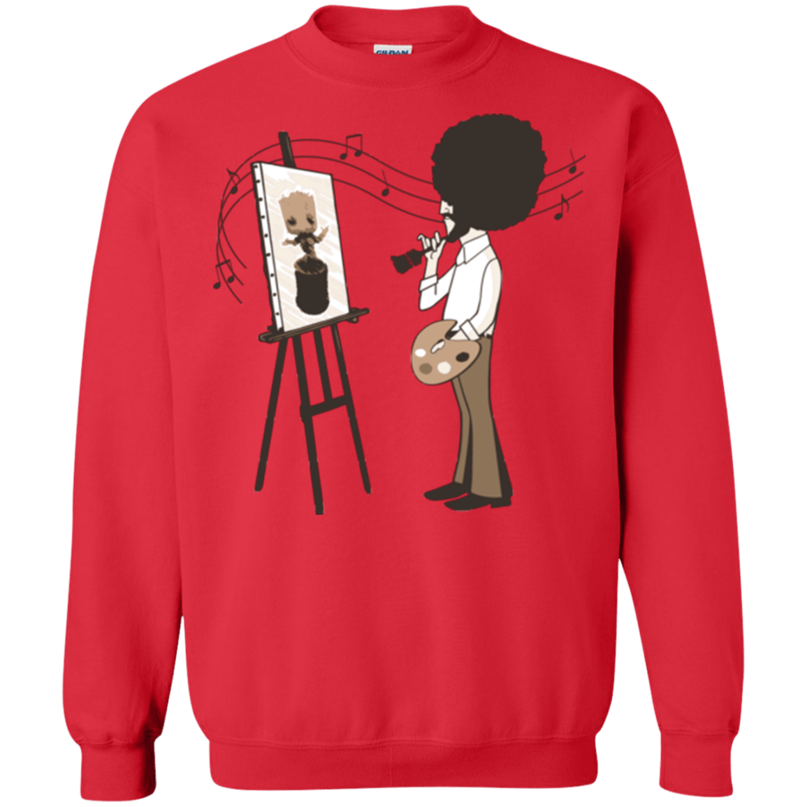Sweatshirts Red / Small Happy Little Tree Crewneck Sweatshirt