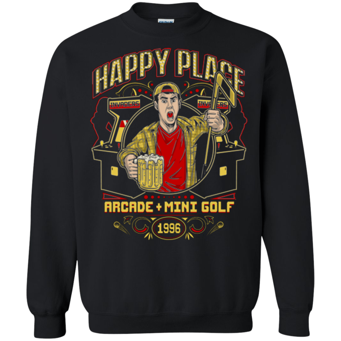 Sweatshirts Black / Small HAPPY PLACE Crewneck Sweatshirt