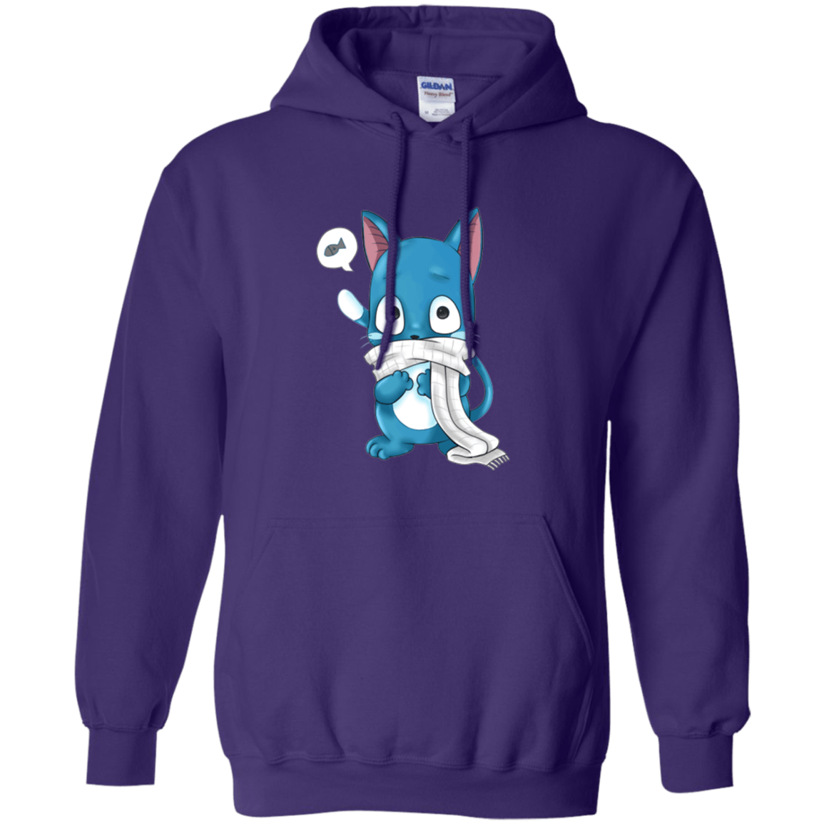 Sweatshirts Purple / Small Happy Pullover Hoodie