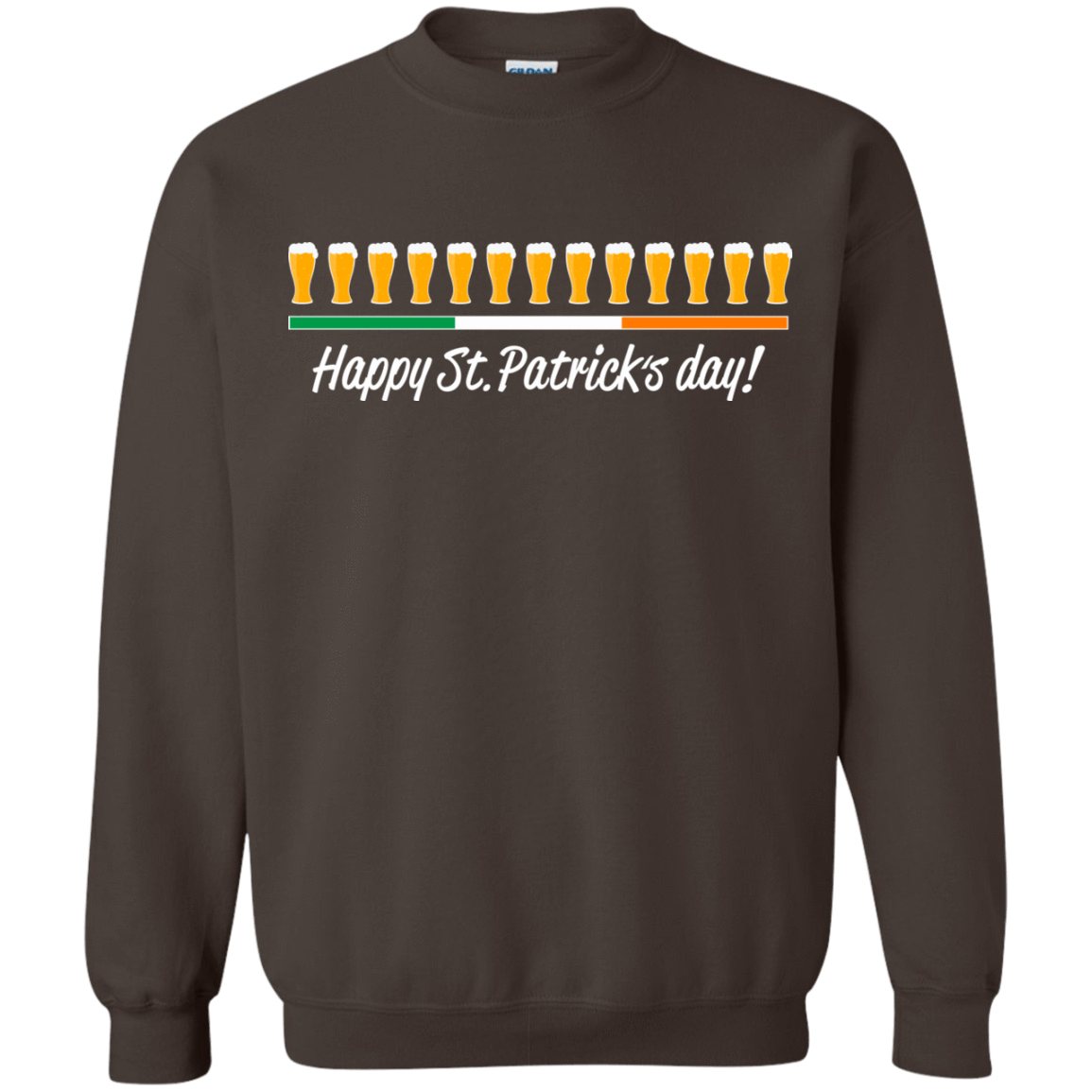Sweatshirts Dark Chocolate / Small Happy St.Patricks Day Crewneck Sweatshirt