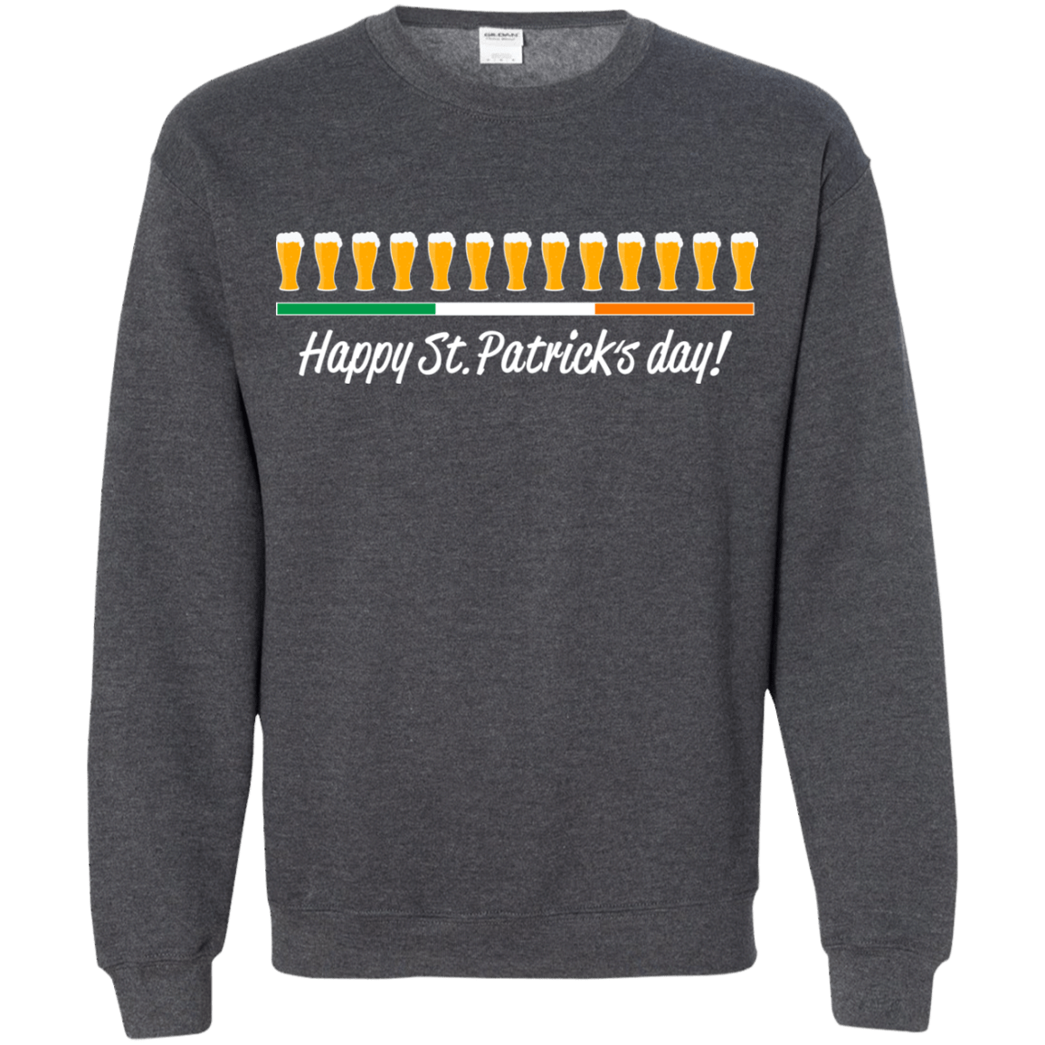 Sweatshirts Dark Heather / Small Happy St.Patricks Day Crewneck Sweatshirt