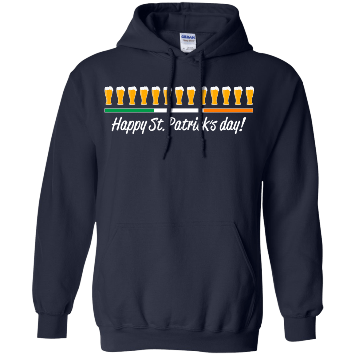 Sweatshirts Navy / Small Happy St.Patricks Day Pullover Hoodie