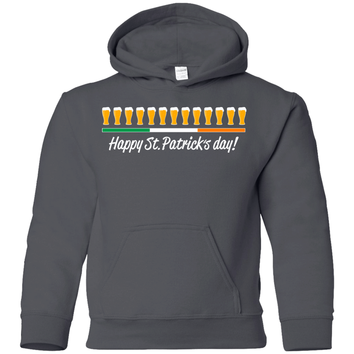 Sweatshirts Charcoal / YS Happy St.Patricks Day Youth Hoodie