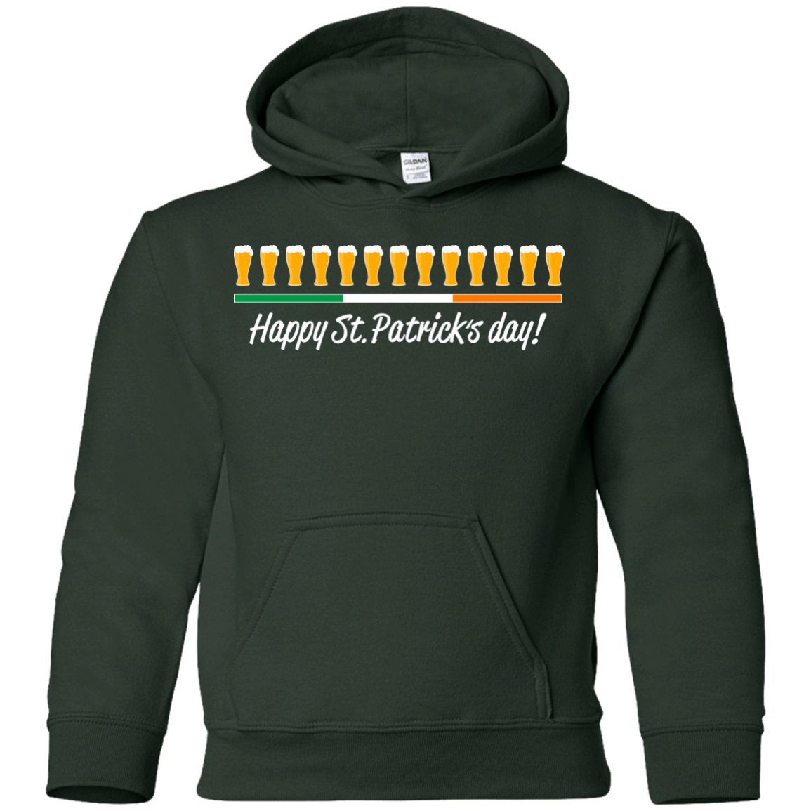Sweatshirts Forest Green / YS Happy St.Patricks Day Youth Hoodie