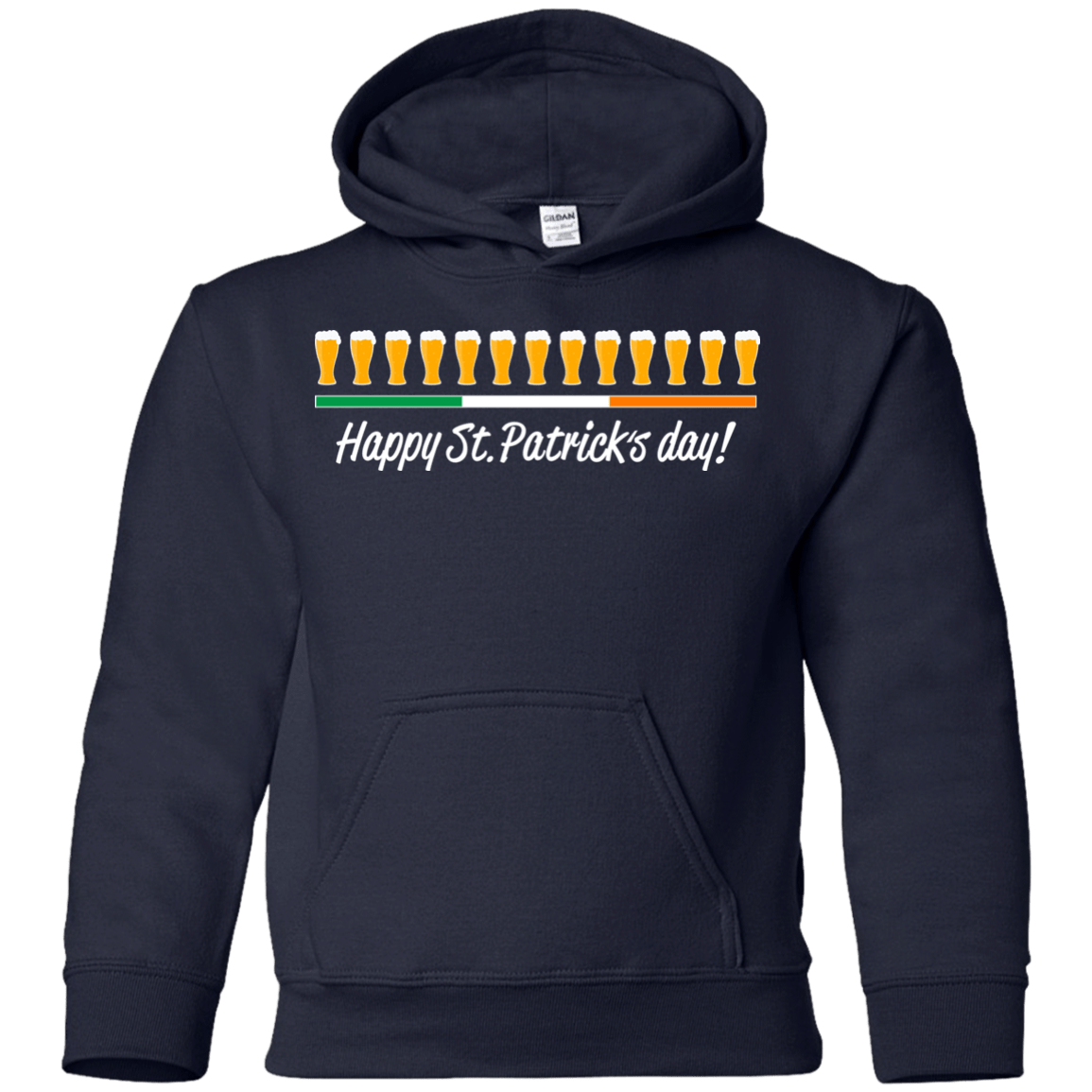 Sweatshirts Navy / YS Happy St.Patricks Day Youth Hoodie
